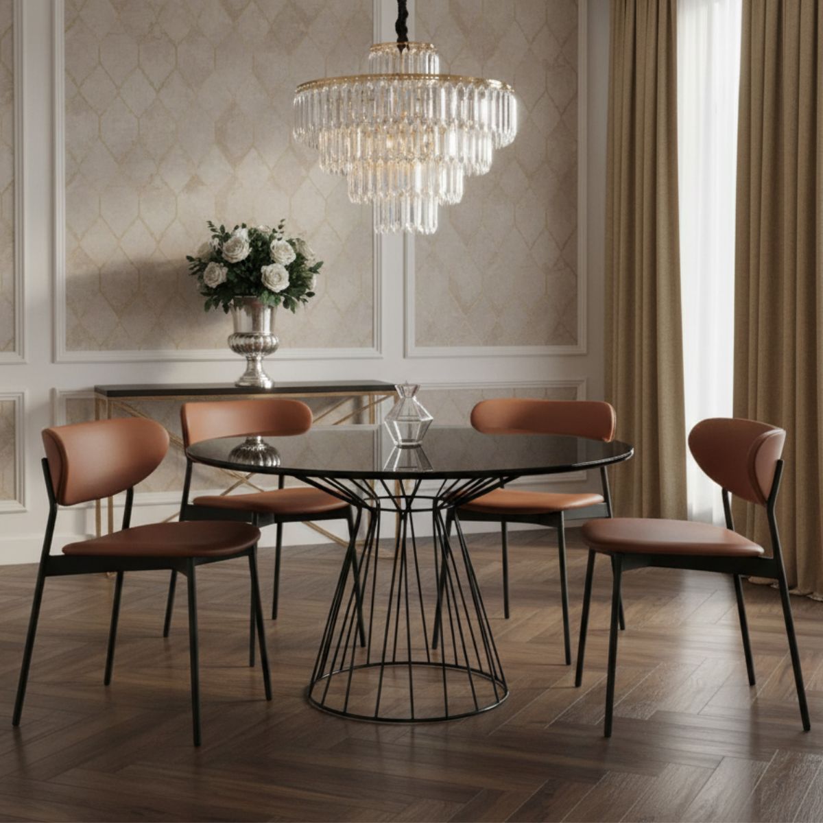 Salas de jantar na medida certa: conjuntos compactos