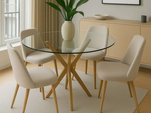 O charme do tampo redondo para a mesa de jantar