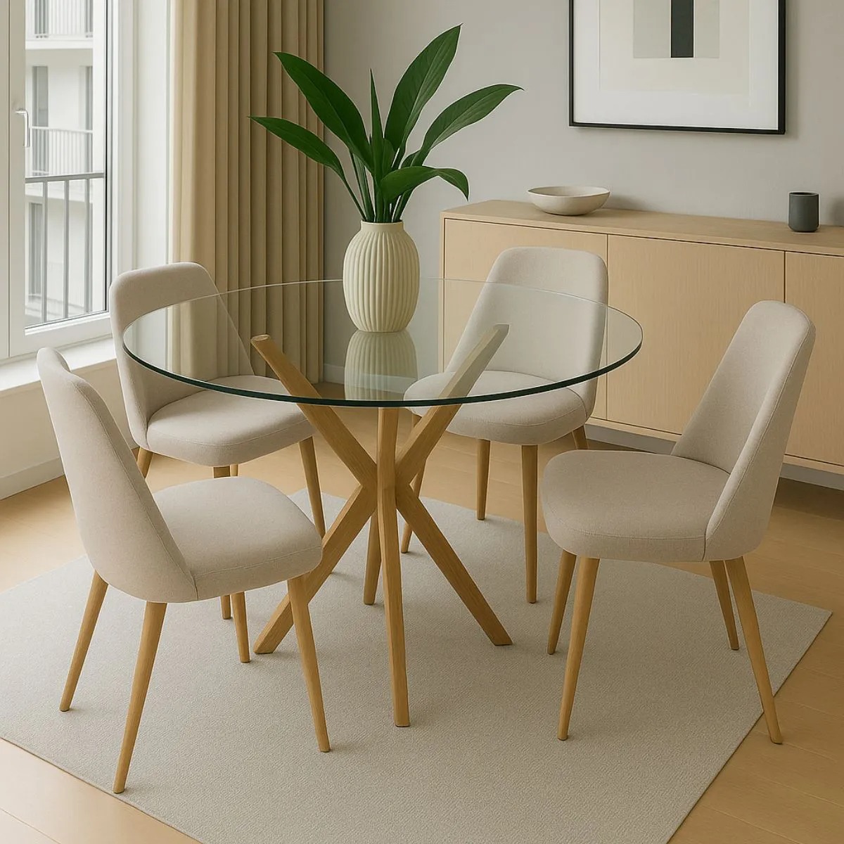 O charme do tampo redondo para a mesa de jantar